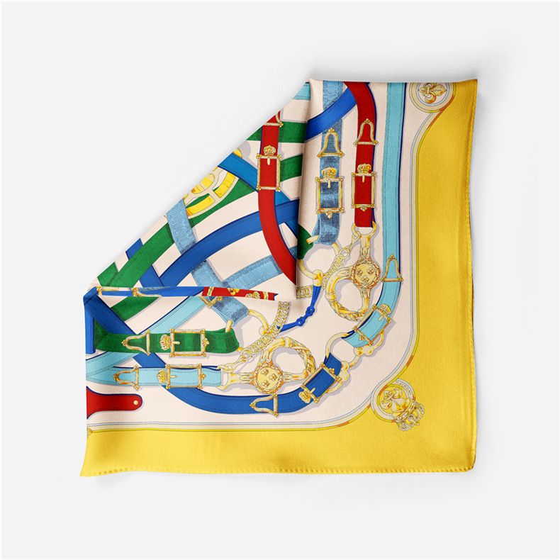 Nuova fascia per capelli in seta twill a catena 2024 Malaysia Fashion 53 cm piccola sciarpa quadrata_voghion.com