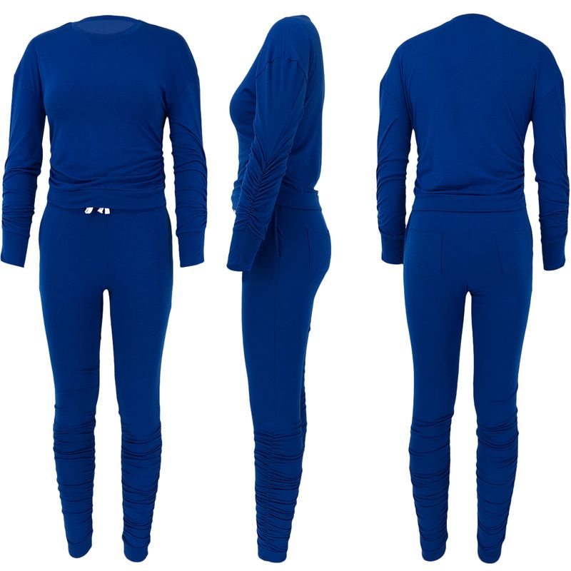 Tuta sportiva in due pezzi con maglietta a maniche lunghe e pantaloni a pieghe X5_voghion.com