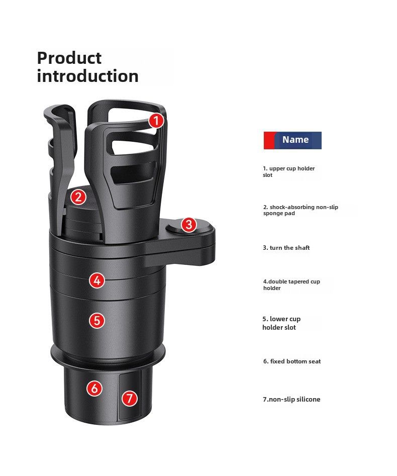Porte-gobelet d'eau de voiture de vente chaude transfrontalière porte-boisson multifonctionnel pour voiture un à quatre support de stockage à double couche porte-gobelet à thé_voghion.com