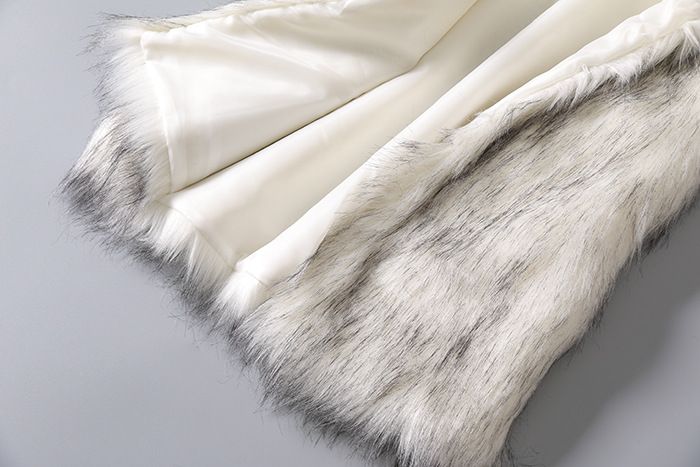 Nouveau gilet en fourrure d'automne et d'hiver européen et américain, gilet en fausse fourrure, col montant mi-long, veste en fausse fourrure, veste gilet_voghion.com