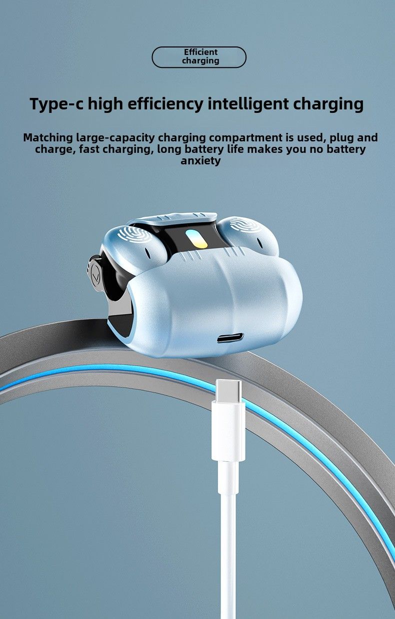 New OWS Bone Conduction Clip Ear Type Ultra-long Standby Painless Ear Sports Music Call Bluetooth LED Noise Canceling Headset_voghion.com