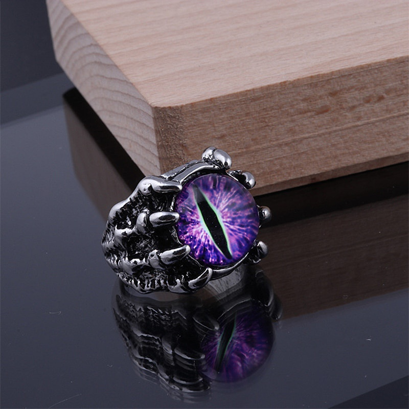 Mode Kreative Bösen blick Ringe größe einstellbar Punk offenen Ring Schmuck männer Bar Nachtclub Zubehör Geschenke_voghion.com