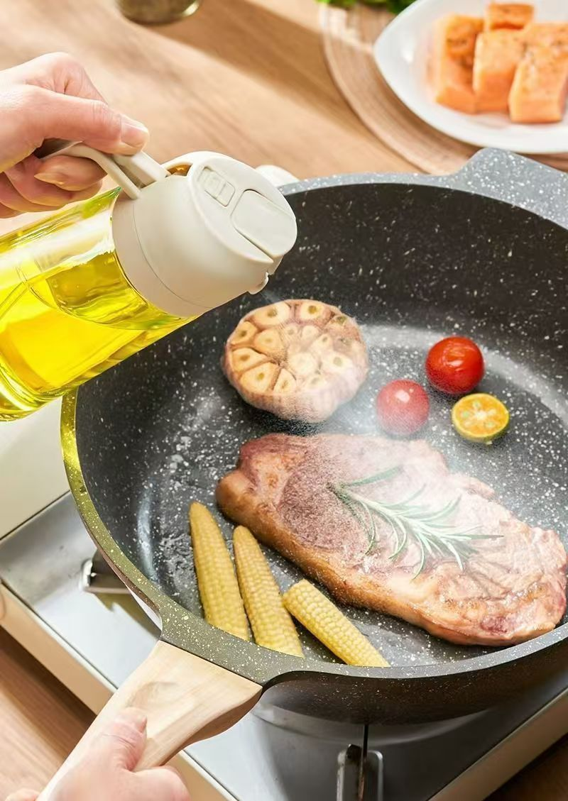 Wannilen Olivenöl-Sprüher zum Kochen – 2-in-1-Olivenöl-Spender für Küchengeräte, Heißluftfritteuse, Salat und Grill_voghion.com