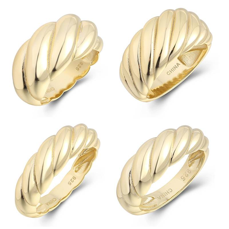 Silver Braided Twist Thread Classic Wide Ring Niche Design Original High End Light Luxury Ring 24 Years Autumn_voghion.com