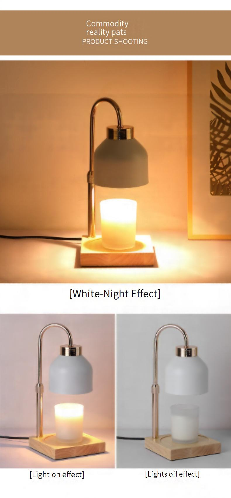 Lampe à cire, bougie, huile essentielle, lampe de table, chambre à coucher, simple, créative, sans feu, décoration, peut être soulevée et abaissée_voghion.com