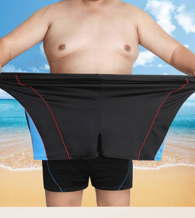 Men's Swimming Trunks: Extra-large, Flat-angled, Loose-fitting, Fat-fitting Swimming Trunks_voghion.com
