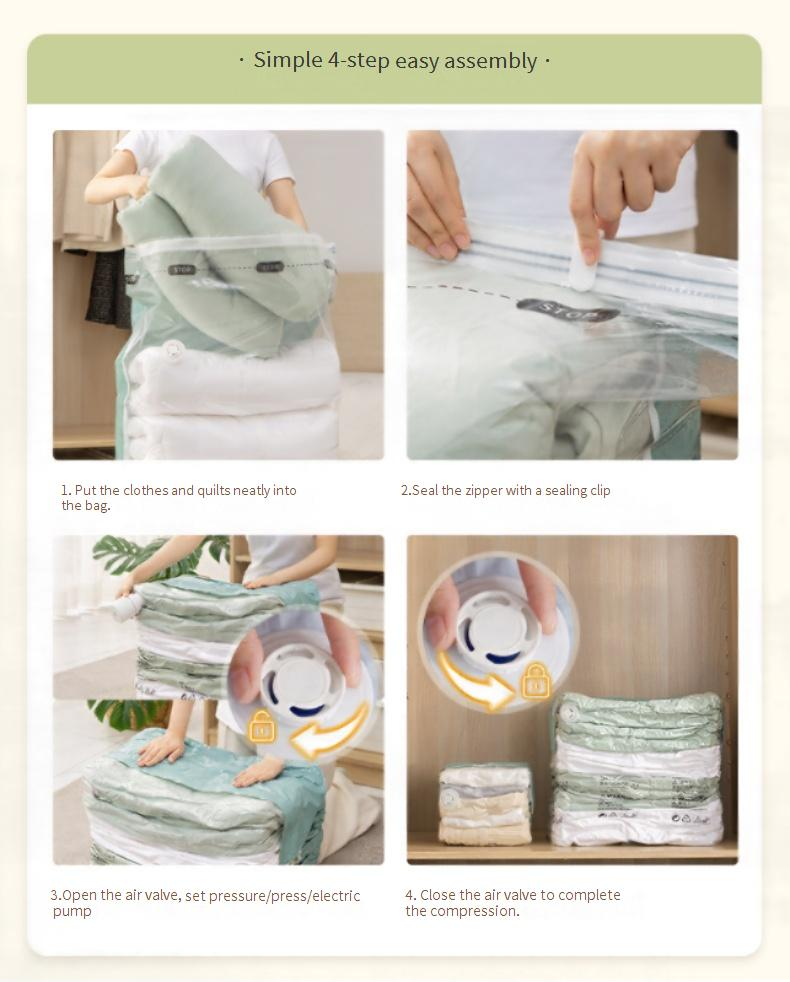Vacuum Compression Bag Three Dimensional Bag Pumping And Pressing Dual Purpose Household Clothes Quilt Compression Bag Electric Pump Storage Bag Set_voghion.com