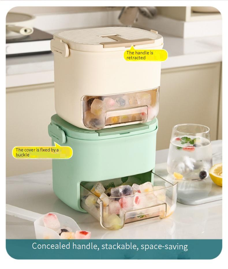 Silicone Ice Cube Tray With Press & Release - Large Capacity Ice Ball Maker (BPA-Free Food Grade Easy Pop Fits Freezer)_voghion.com