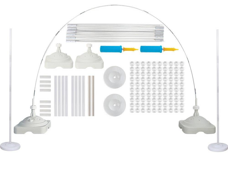 Balloon Arch Stand Kit For Wedding Party Decorations - 8/10/12 Sections Adjustable Height, Durable Plastic Frame For Birthday_voghion.com