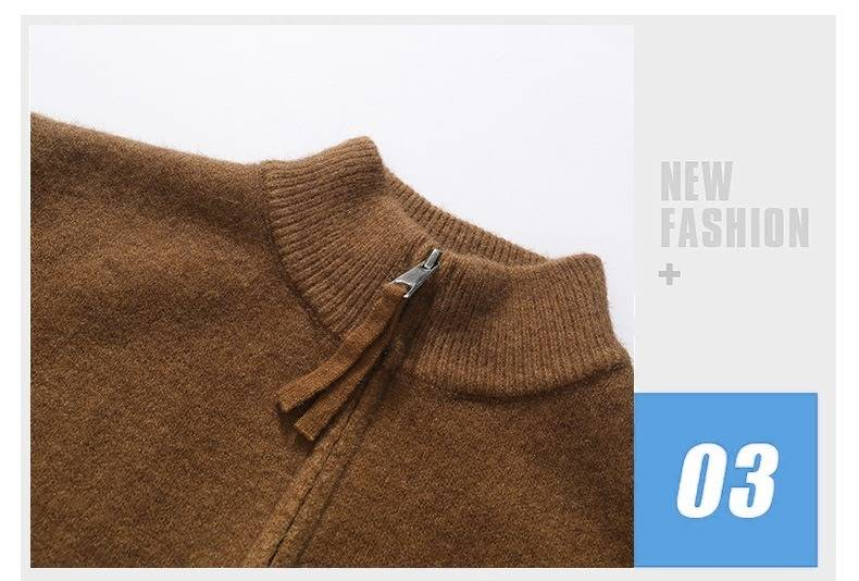 Maglione oversize da uomo in maglia - Pullover casual da streetwear con vestibilità comoda, morbido girocollo, colori solidi alla moda per autunno e inverno_voghion.com