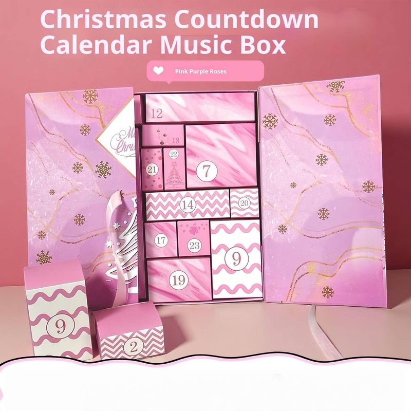Christmas Advent Calendar – Foldable Double-Door Surprise Countdown Box (Festive Green, Eco-Friendly Cardboard)_voghion.com