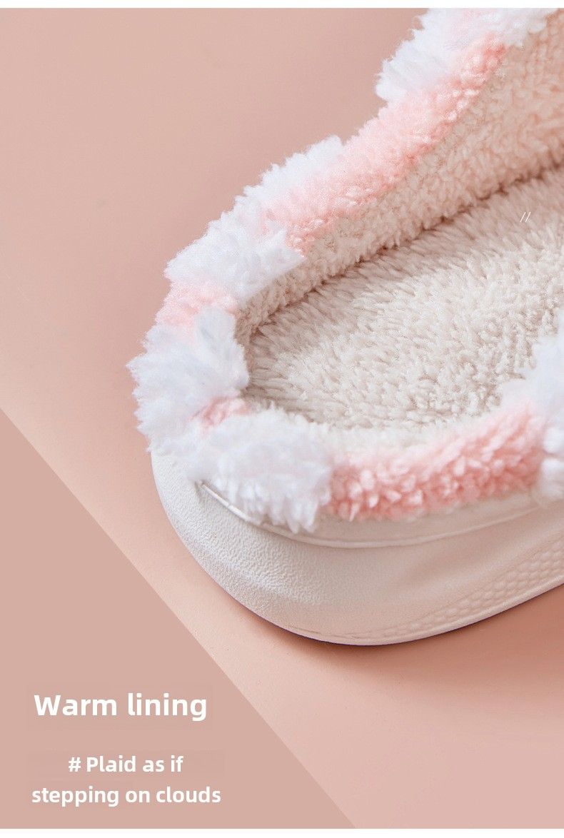 Pantofole invernali antiscivolo e soffici da donna che calpestano gli escrementi, pantofole di cotone spesse e calde da interno, pantofole di cotone da donna all'ingrosso_voghion.com
