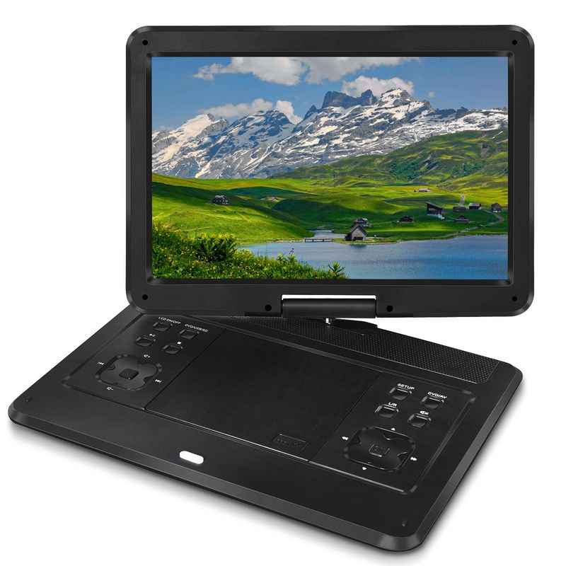 Engelsk mobil DVD HD-CD-spelare, stor skärm roterbar bärbar_voghion.com