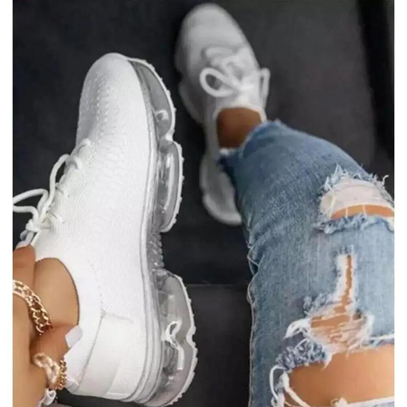 Luchtkussenzool met verhoogde hoogte aan de binnenkant Trendy nieuwe zomer mesh ademende casual sportschoenen voor dames Oversized_voghion.com