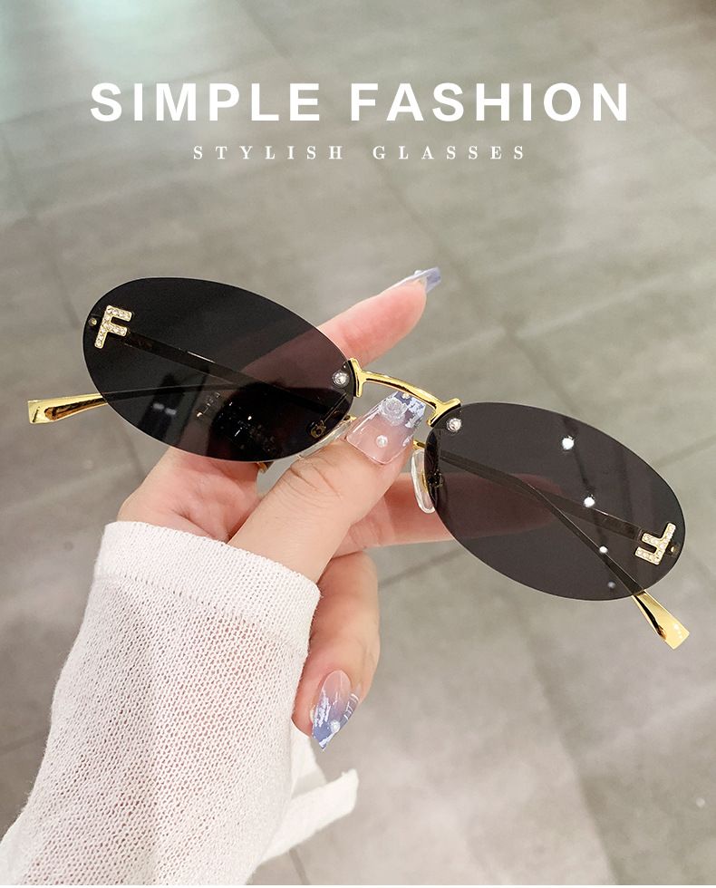Fashion Fashion Big Square Sunglasses Women Brand Pilot Clear Sun Glasses Female Oversized Half Frame Shades Eyewear Rimless_voghion.com