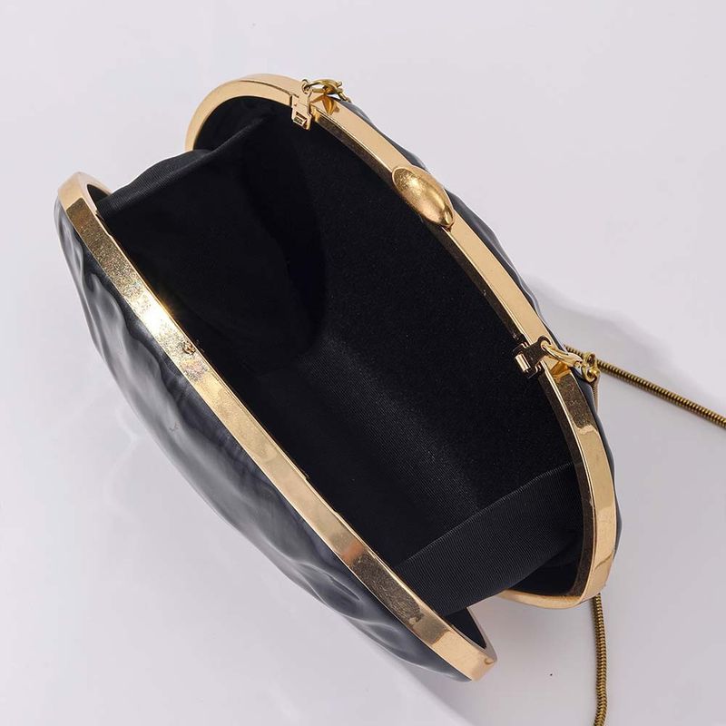 Pochette in acrilico di ispirazione vintage con conchiglia: elegante borsa a tracolla ovale per matrimoni, feste serali e outfit boho chic_voghion.com