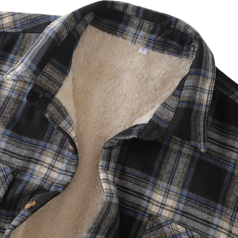 Giacca termica in pile a quadri da uomo_voghion.com