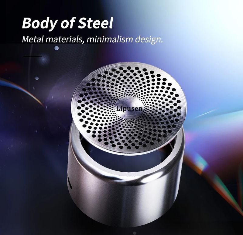 A106 Pro Mini Portable Wireless Bluetooth-5.0 Speaker Custom Bass Radiator IPX7 Waterproof Metal Speakers Travel Case_voghion.com