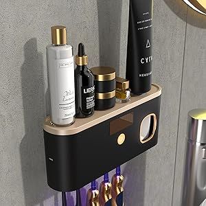 Wiederaufladbarer Zahnbürstenhalter – Eingebauter Spender_voghion.com