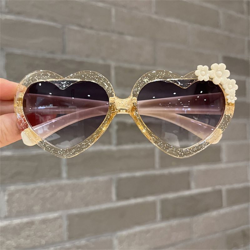 Occhiali da sole per bambini alla moda con cuore, per bambine e ragazzi, con simpatici cartoni animati e fiori, protezione solare per esterni, adorabili occhiali per bambini._voghion.com