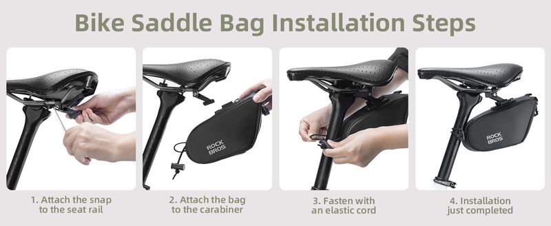 ROCKBROS Fahrrad Sattel Tasche mit 1 * Eimer Tasche 0,8-1,3 L Sitz Tasche Rennrad_voghion.com