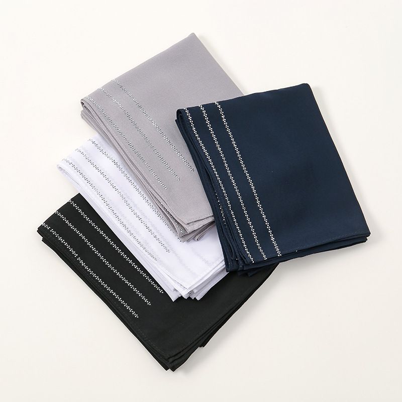 New Chiffon Long Versatile Narrow Strip Rhinestone Scarf Muslim Fashion Elegant Decorative Headscarf_voghion.com