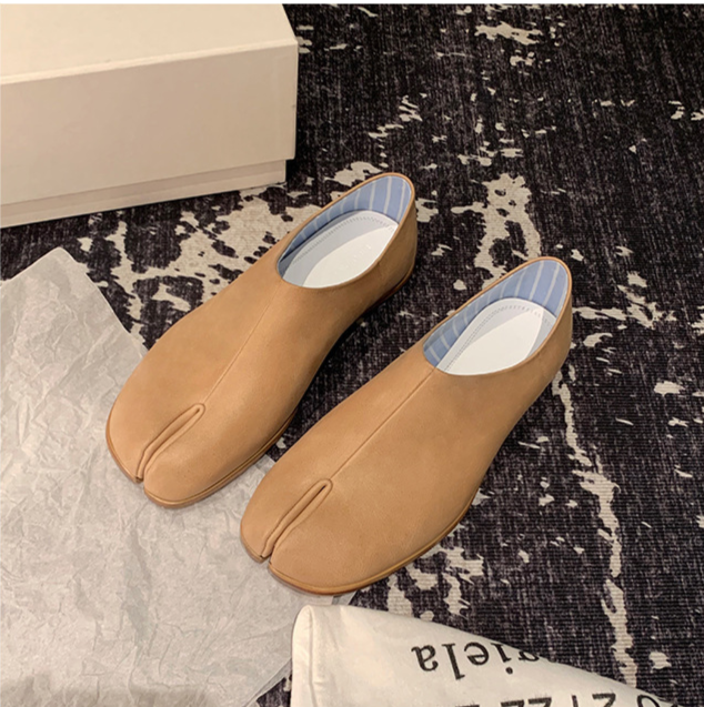 Bocca poco profonda Uomo pigro Piedi di maiale Scarpe con dita divise Calpestare i tacchi_voghion.com