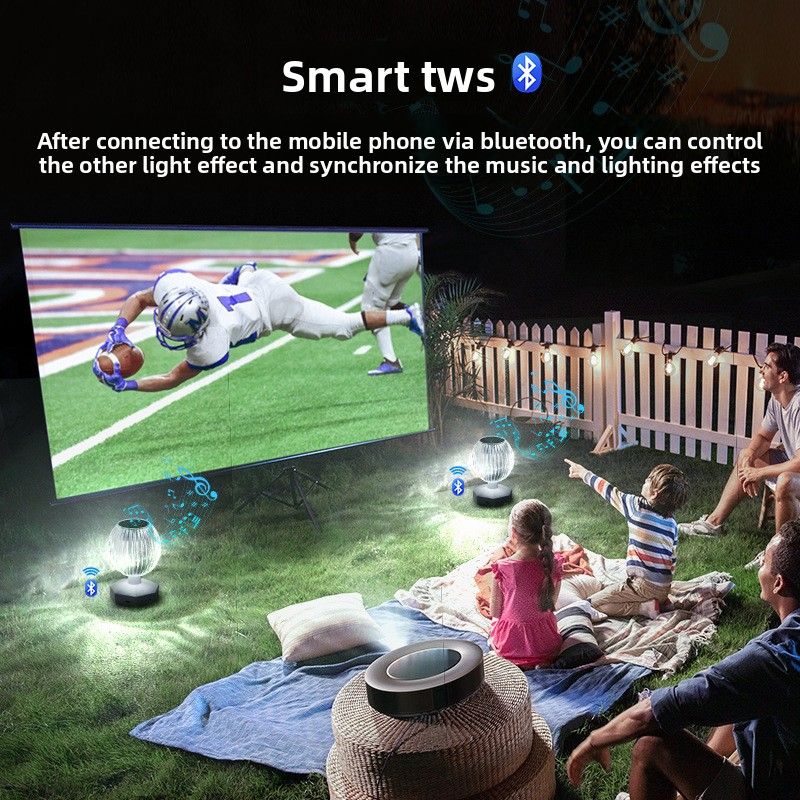 New Bluetooth Speaker Crystal Projection Colorful Atmosphere Romantic Lamp Rechargeable Bedside Bedroom Night Light_voghion.com