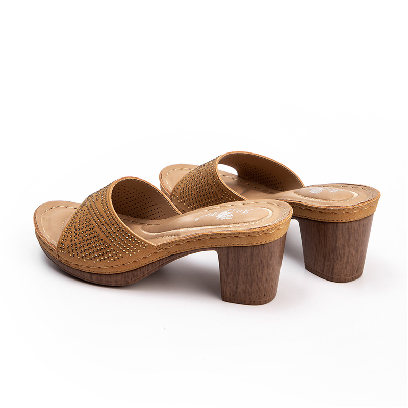 Damen-Sandalen mit Absatz 2024, lässig, mit hohem Wasserstand, Diamanten, dicker Absatz, große Größe_voghion.com