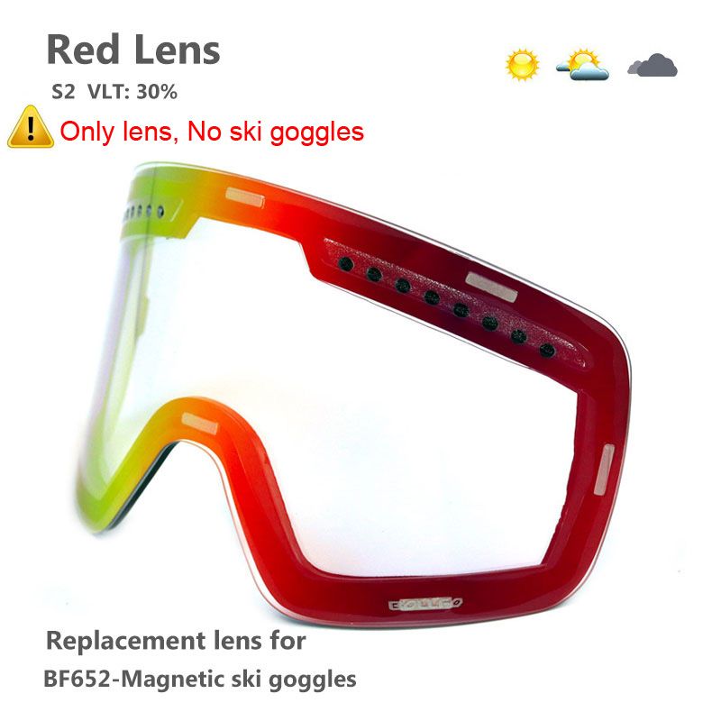 Skibril met magnetische dubbellaagse gepolariseerde lens Skiën Anti-condens UV400 Snowboardbril Heren Dames Skibril Brillenkoker_voghion.com