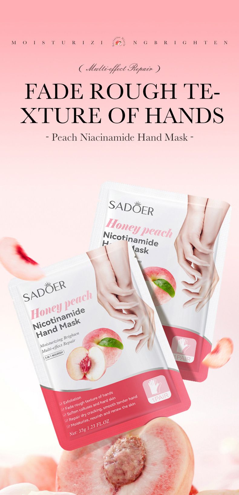 Full English Fruit Foot SADOER Avocado Strawberry Moisturizing Hydrating Live Hand Mask_voghion.com