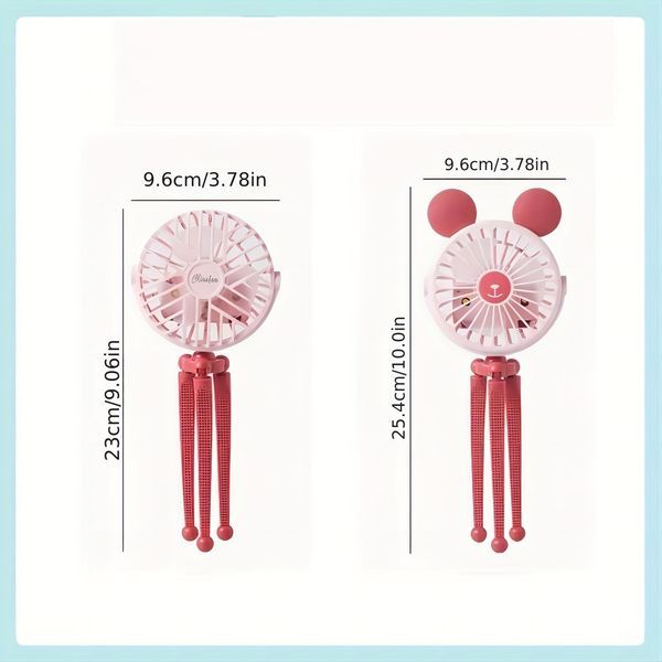 Baby Stroller Fan With Clip; Octopus Shapoed Funny Fan With Flexible Tripod Wrapped; USB Rechargeable Fan_voghion.com