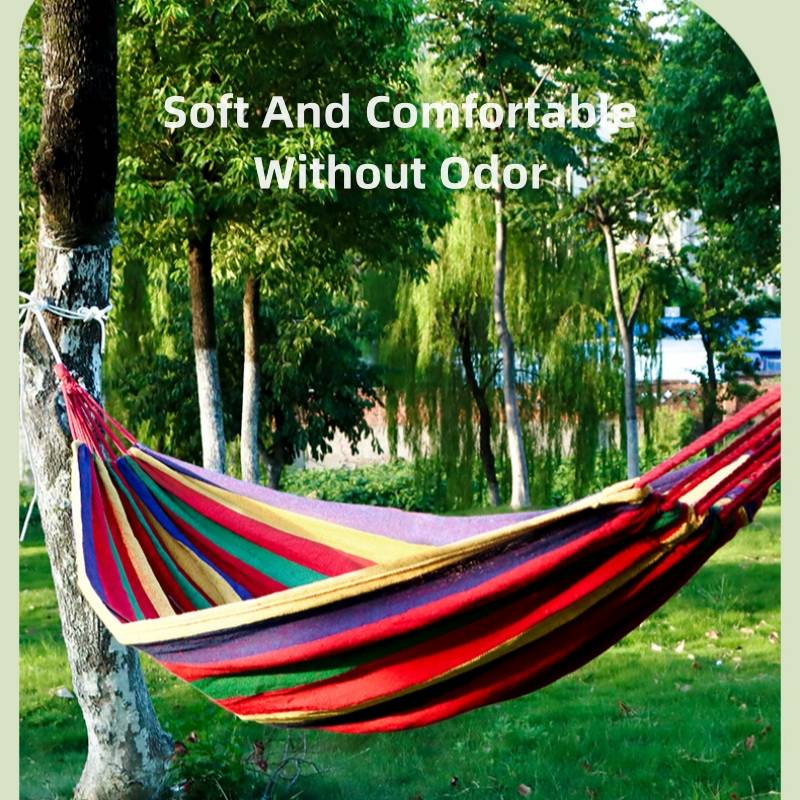 Explosive Wooden Hammock Exteriors,Thick Canvas Swing For One Person,For Camping,Bedroom,Indoor Tourism_voghion.com
