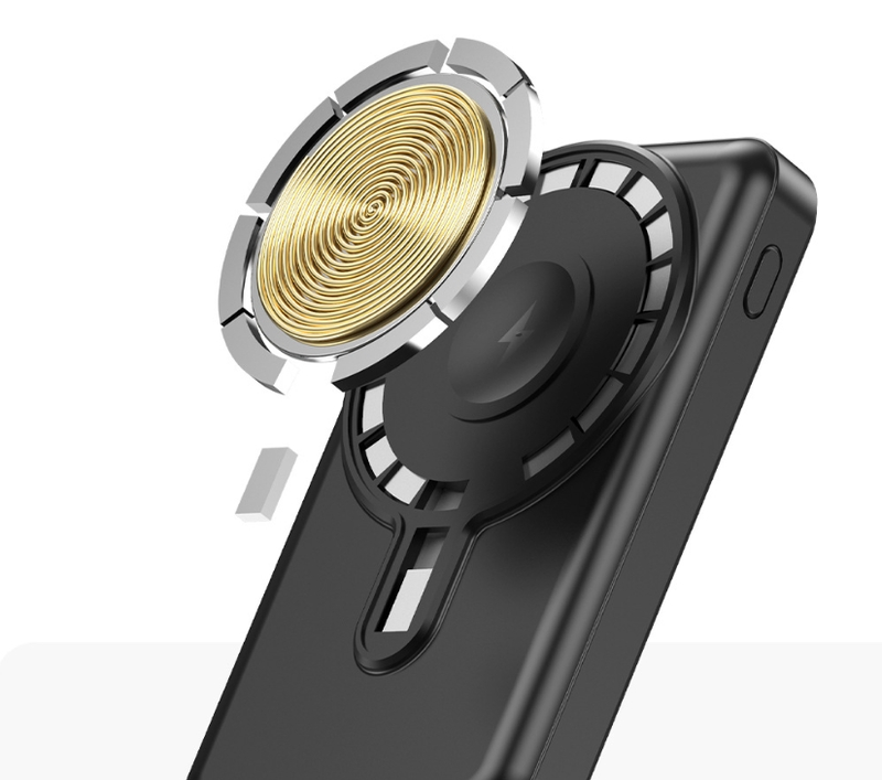 New Power Bank With Lightweight Metal Phone Holder And 10000mAh Large Capacity Wireless Power Bank With Cable_voghion.com