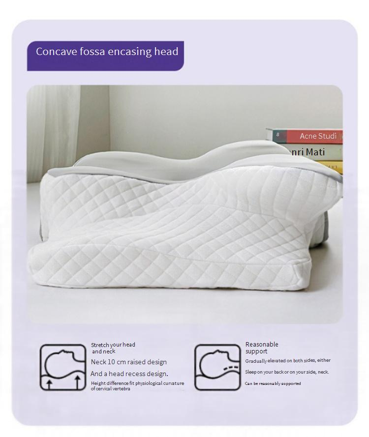 Horn Butterfly Shaped Memory Pillow Core For Adults Side Sleeping Cervical Vertebrae Protection Pillow Slow Rebound Non Collapse Memory Foam Pillow_voghion.com