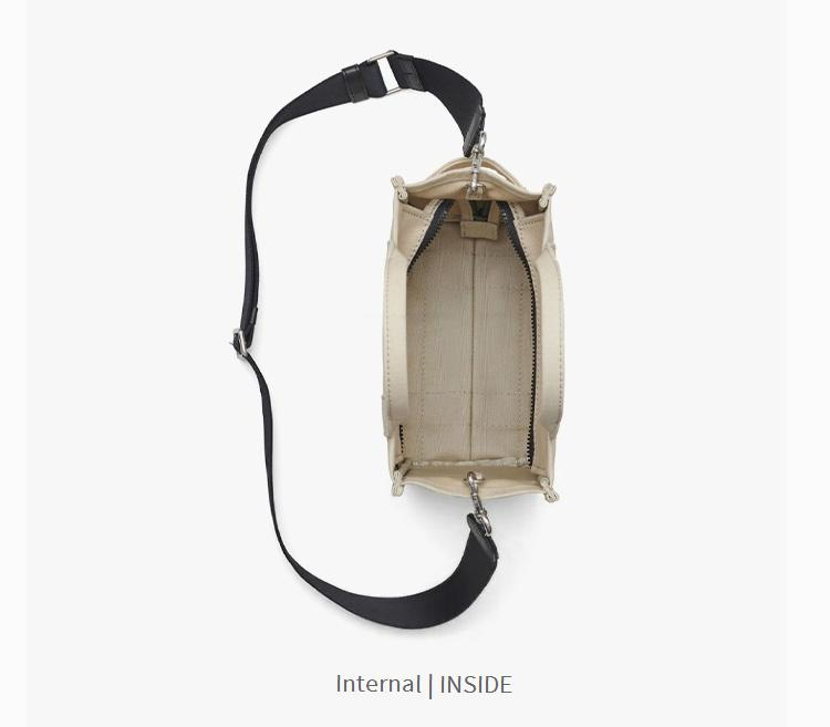 Marc Jacobs Tote The Mini Beige Blanco Logobeige Cotton M0016493 260_voghion.com