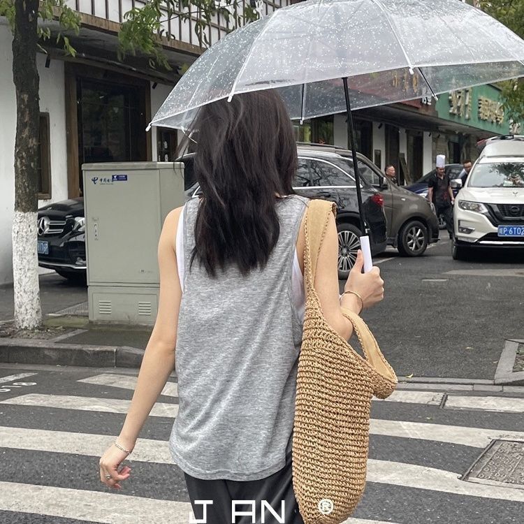 Straw For Women 2025 New Summer Versatile Casual Shoulder Forest Style Handwoven Large Capacity Beach Bag_voghion.com