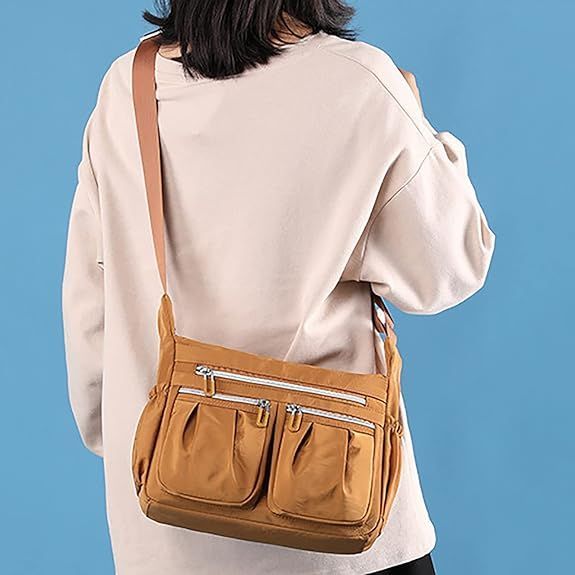 NICOLE & DORIS Women's Cross-body Bags Casual Shoulder Bag Multi Pocket Fashion Satchel Bag Nylon Side Bag_voghion.com