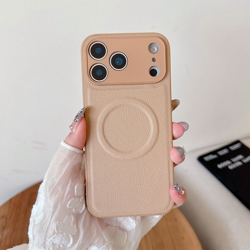 Leather Magnetic Phone Case For Iphone AIR 16 15 14 Plus 11 12 13 17 Pro Max Camera Protector Shockproof Cover_voghion.com