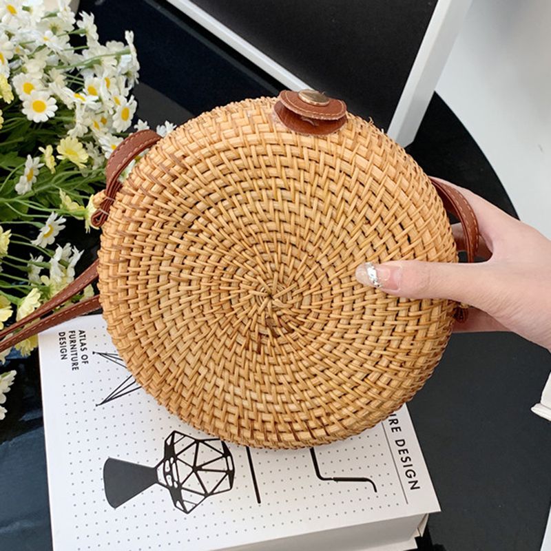 Borsa a tracolla intrecciata a mano con tracolla regolabile in rattan, borse da donna, grande capacità, portatile, resistente, per le donne_voghion.com