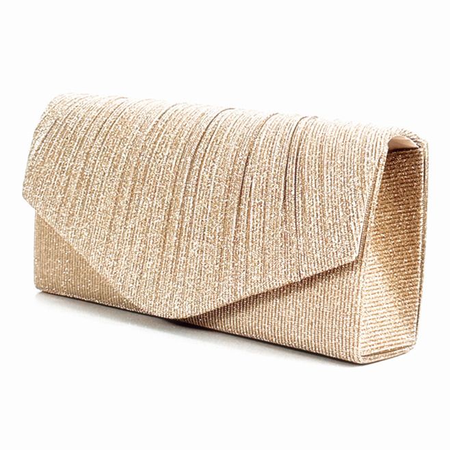 2024 neue Handtasche Plissee Gestreifte Abdeckung Kopf Glitter Abendkleid Party frauen Tasche_voghion.com