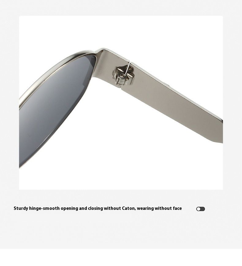 Retro New Small Frame Fashion Sunglasses Hong Kong Style Wear and Match Travel Sunglasses Full Frame Casual Elliptical Frame Glasses_voghion.com