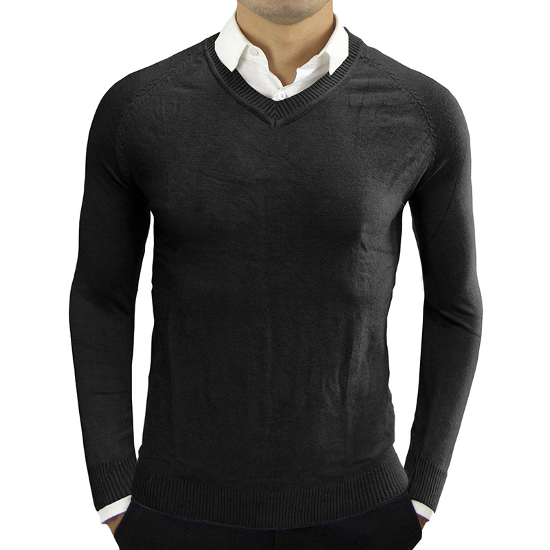 Abbigliamento uomo Maglieria uomo Autunno/Inverno manica lunga scollo a V_voghion.com
