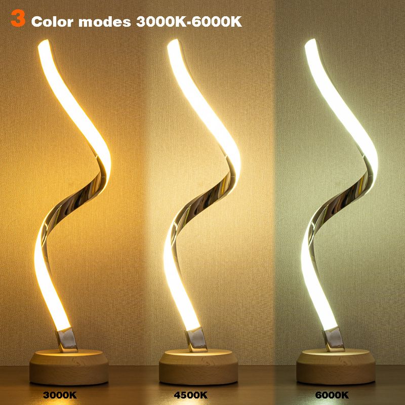 Lampada da scrivania a LED intelligente in legno massello con regalo USB unico in stile europeo, lampada da comodino, sala per matrimoni_voghion.com