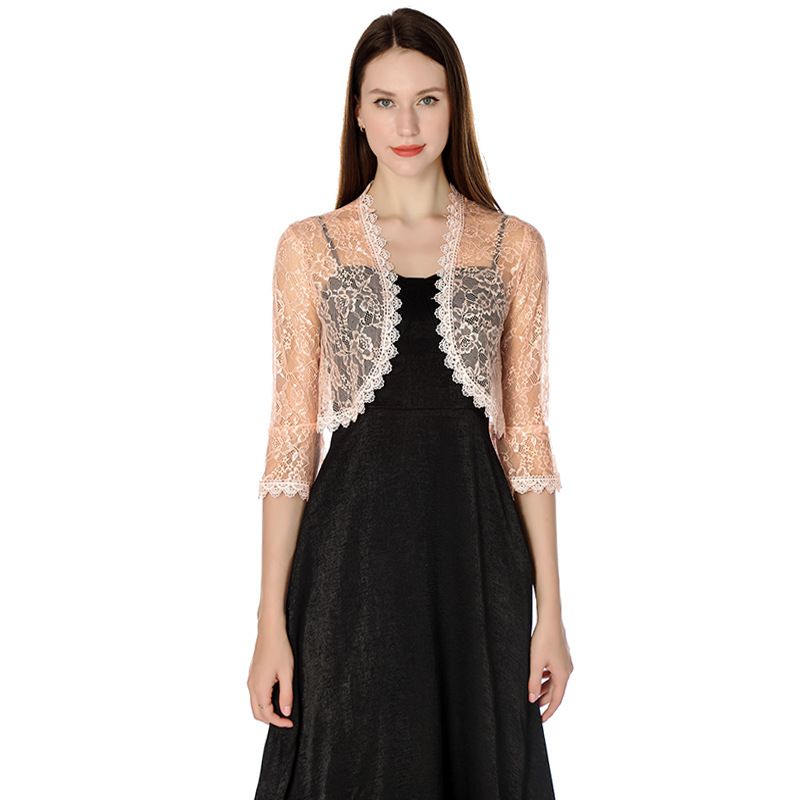 Robe de mariée élégante en dentelle, châle de demoiselle d'honneur, cheongsam, châle de soirée, mode féminine, petit gilet assorti_voghion.com