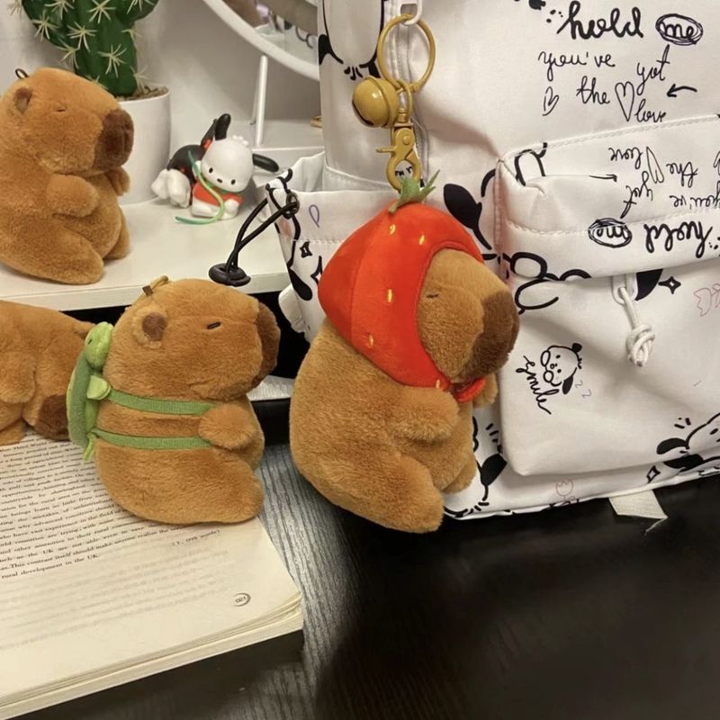 Plush Capybara Cute Keychain Bag Pendant Girls Gift Soft And Adorable_voghion.com