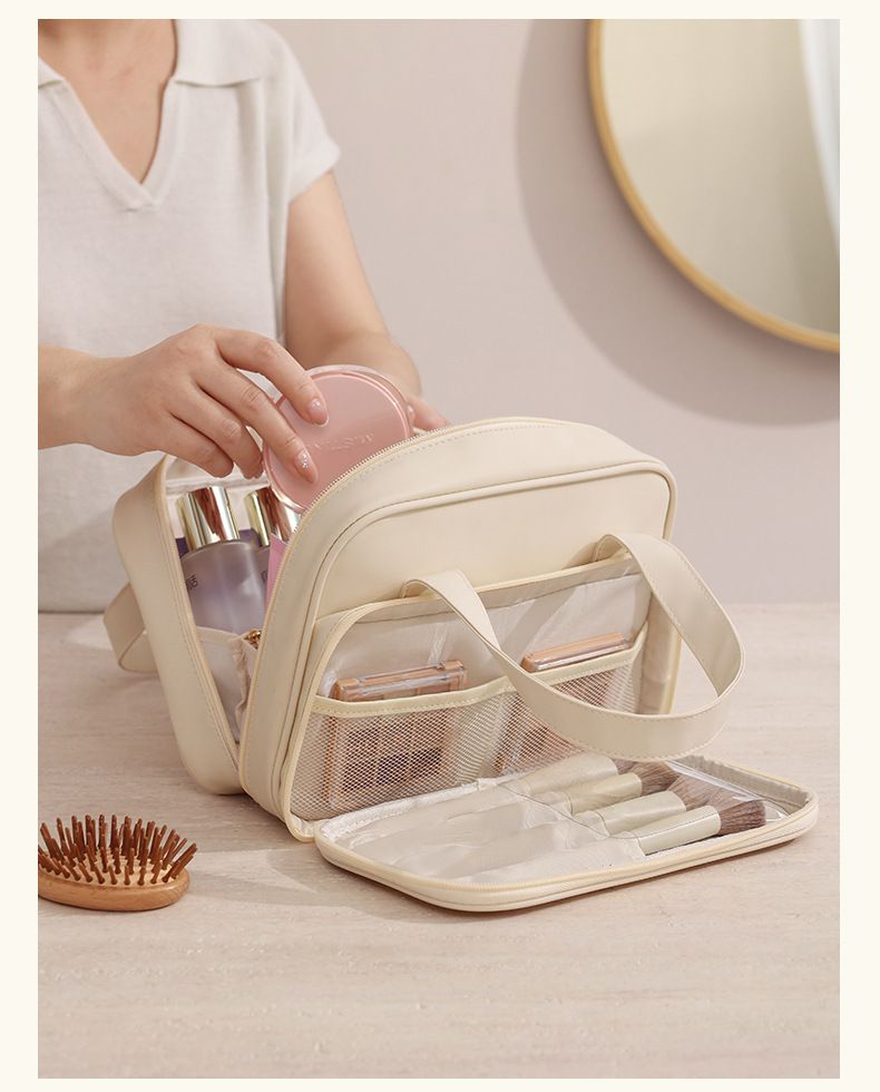 Premium Travel Cosmetic Organizer, Large Waterproof Makeup Bag, Quick-Access Design, TSA-Friendly Compartments_voghion.com
