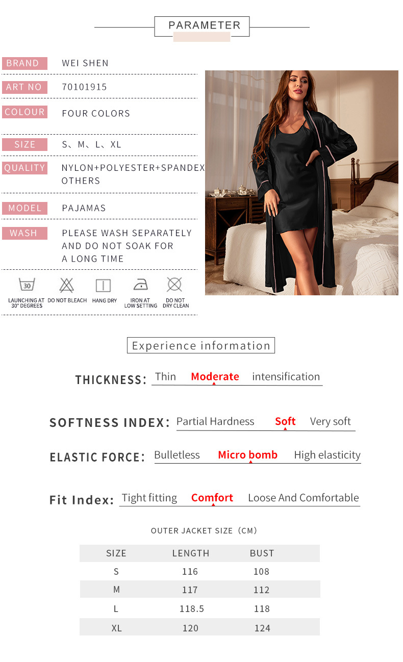 seksi askılı etek ve bornoz iki parçalı set, buz ipek gecelik, bağcıklı bornoz, simüle ipek, seksi pijama ve gecelik_voghion.com