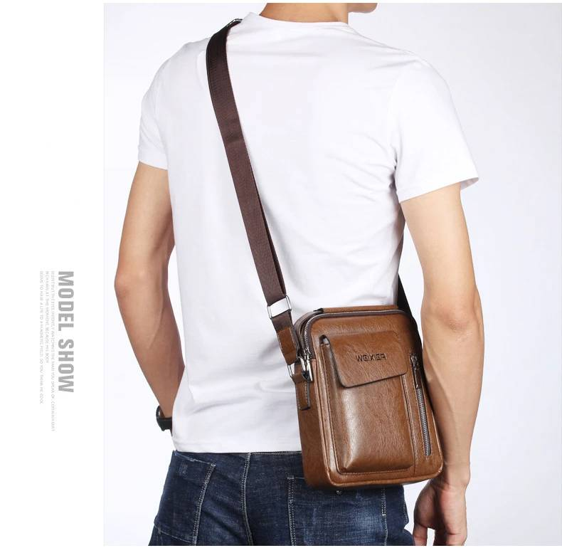 Schoudertassen voor heren Crossbodytas Multifunctionele handtassen voor heren Capaciteit PU-leren tas voor mannelijke messengertassen Tote Bag_voghion.com
