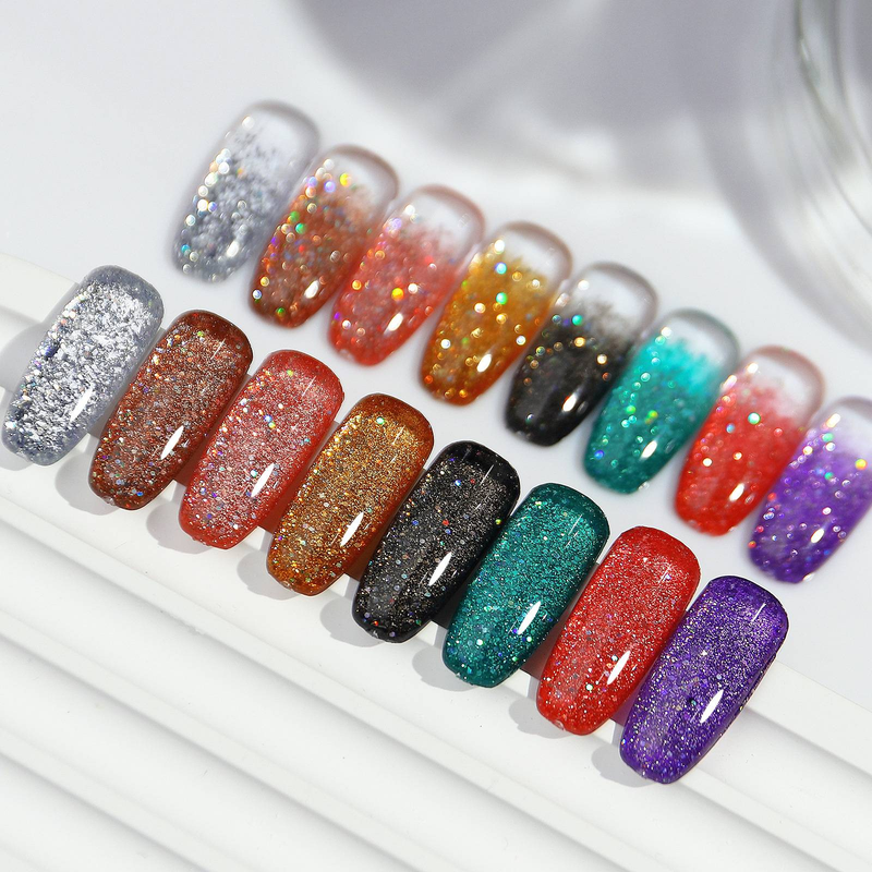 Colle à ongles laser Flash Galaxy Star Sequin La nouvelle colle diamantée déchiquetée populaire pour une utilisation en salon de manucure_voghion.com